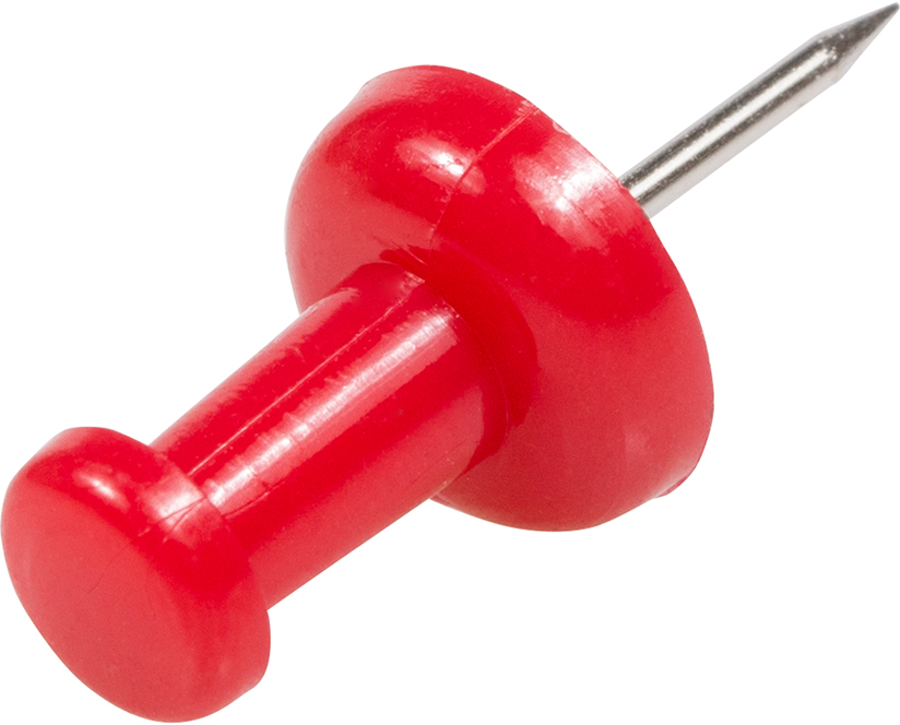 Red Pushpins - 100 Pack