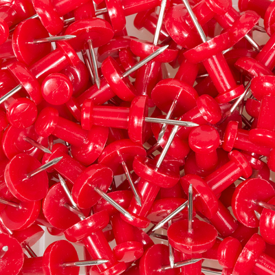 Red Pushpins - 100 Pack