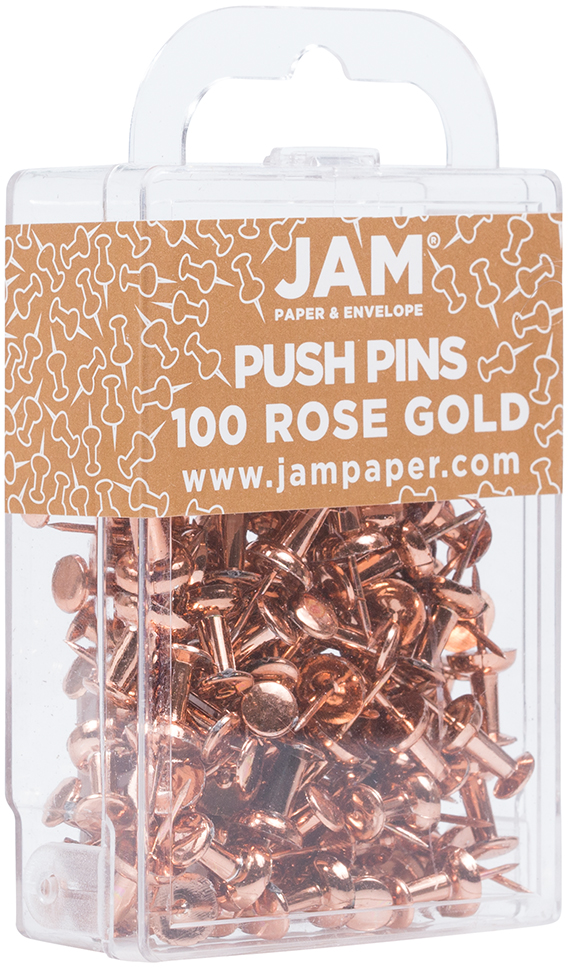 Rose Gold Pushpins - 100 Pack
