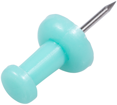 Teal Blue Teal Pushpins - 100 Pack