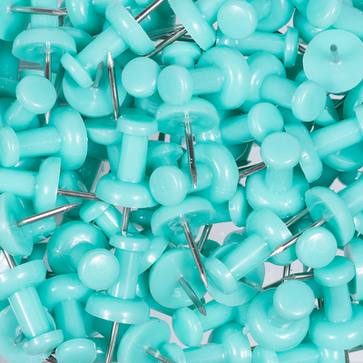 Teal Blue Teal Pushpins - 100 Pack