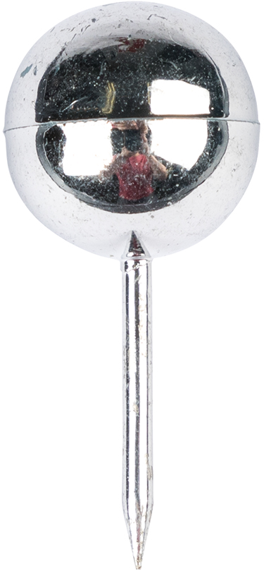 Silver Round Pushpins - 100 Pack