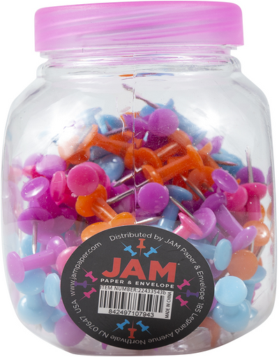 Assorted Jar of Pushpins - 150 Pack