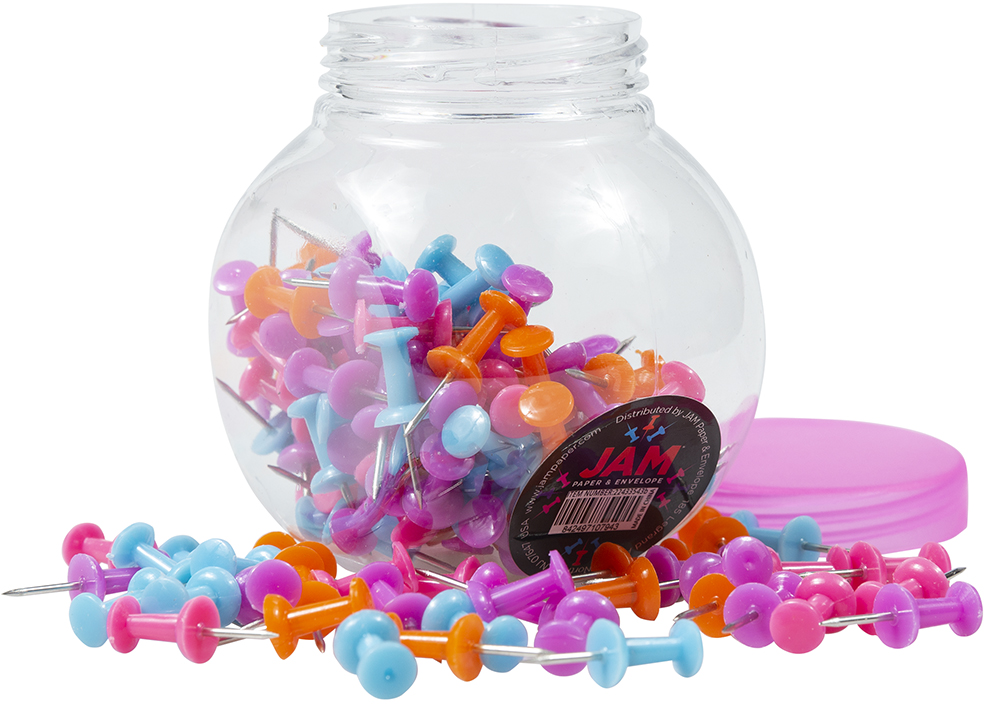 Assorted Jar of Pushpins - 150 Pack