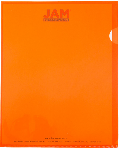 Orange 9 x 11 1/2 Plastic Sleeves