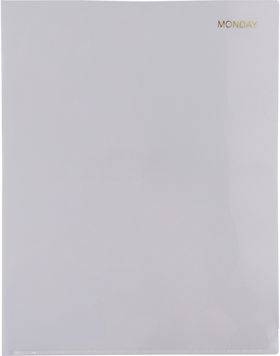 Assorted Days of the Week 9 x 11 1/2 Plastic Sleeves - 5 Pack