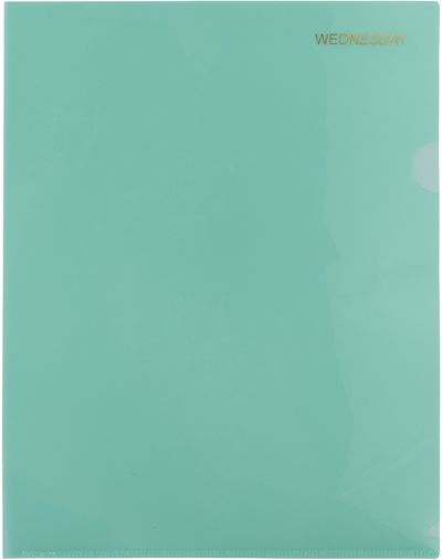 Assorted Days of the Week 9 x 11 1/2 Plastic Sleeves - 5 Pack