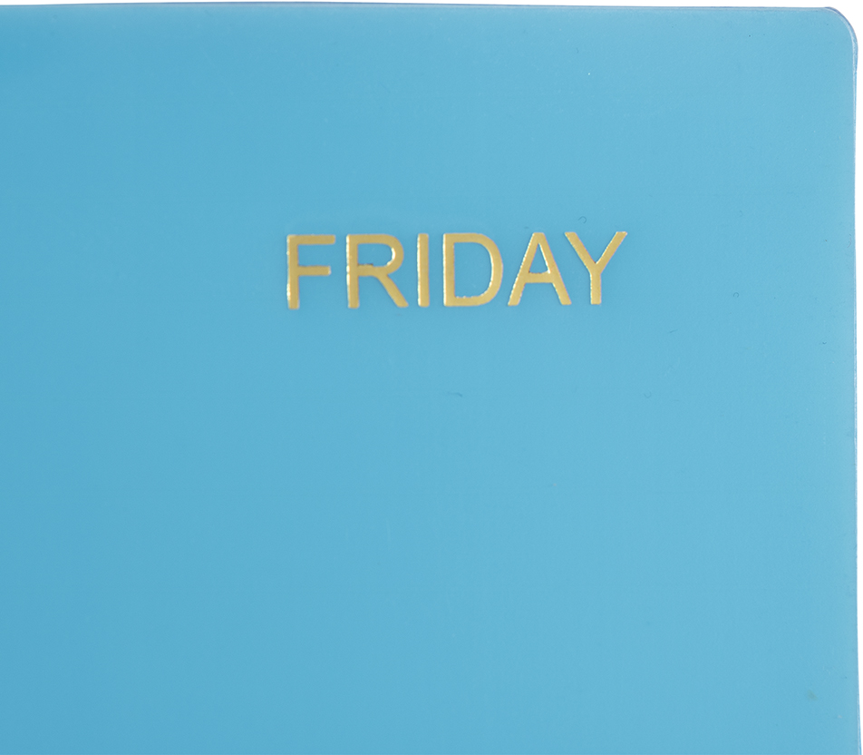 Assorted Days of the Week 9 x 11 1/2 Plastic Sleeves - 5 Pack