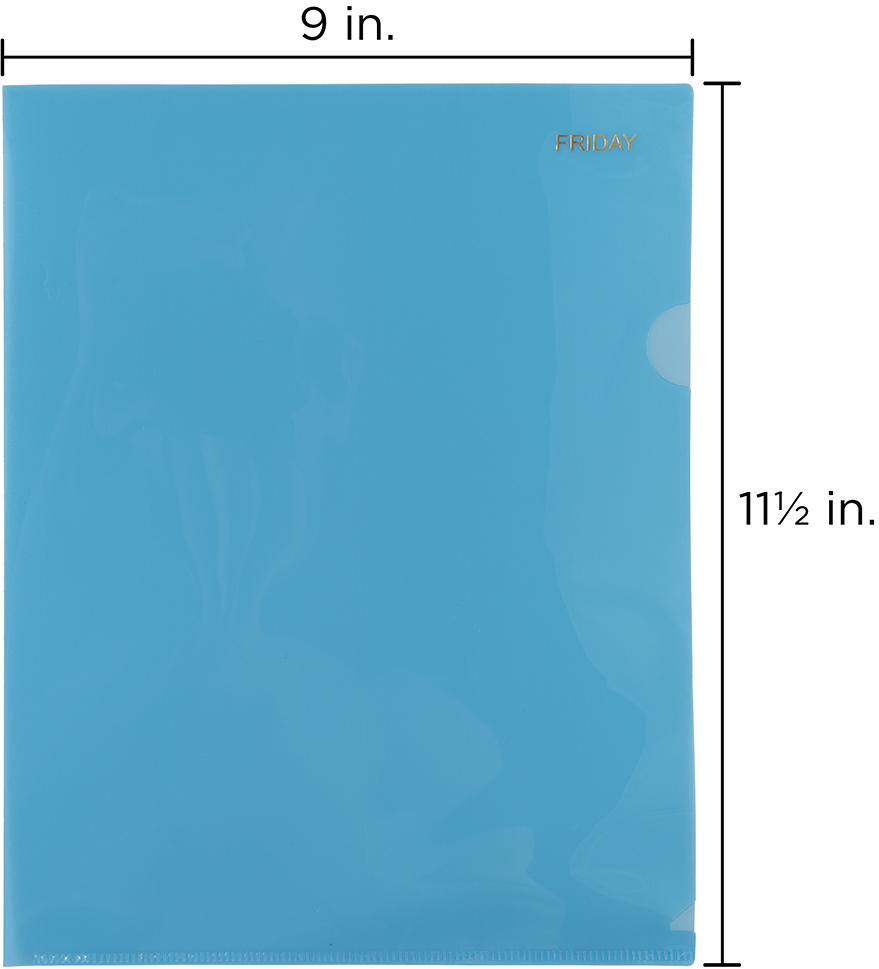 Assorted Days of the Week 9 x 11 1/2 Plastic Sleeves - 5 Pack