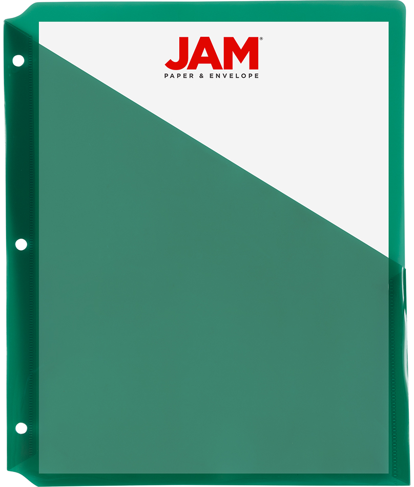 Green 9 1/4 x 11 3/16 Plastic Binder Sleeve