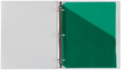 Green 9 1/4 x 11 3/16 Plastic Binder Sleeve