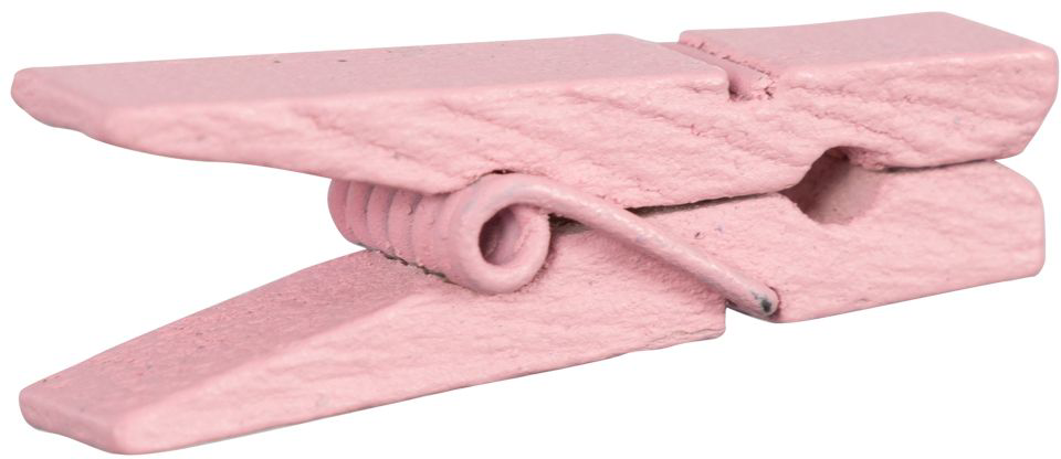 Baby Pink Medium/Large 1 3/8 Inch Wood Clips - 20 Pack