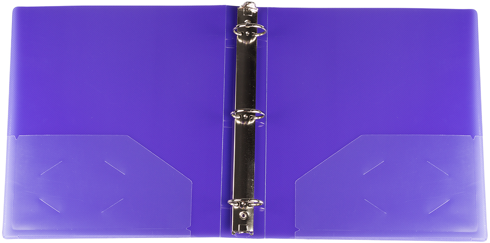 Purple Plastic 1 1/2 Inch 3-Ring Binder