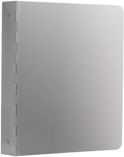 Silver Aluminum 1 1/2 Inch 3-Ring Binder