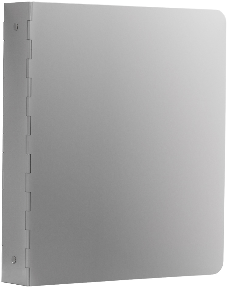 Silver Aluminum 1 1/2 Inch 3-Ring Binder