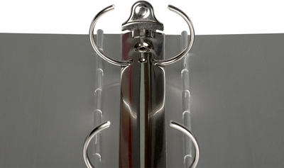 Silver Aluminum 1 1/2 Inch 3-Ring Binder