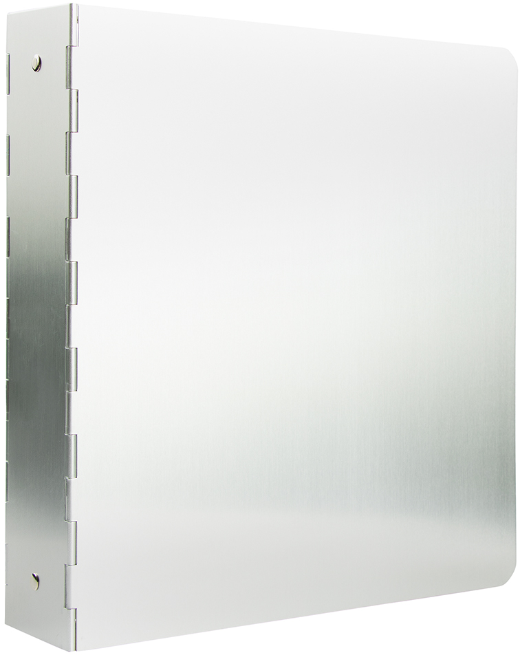 Silver Aluminum 2 Inch 3-Ring Binder