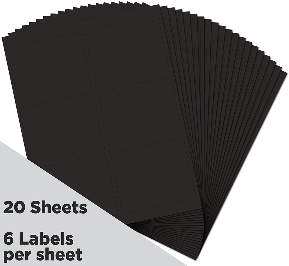 Black 3 1/3 x 4 Shipping Labels