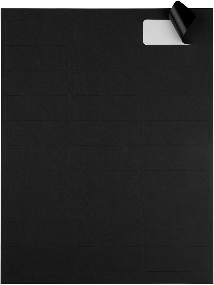 Black 1 x 2 5/8 Return Address Labels