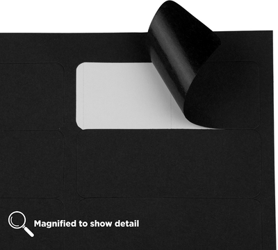 Black 1 x 2 5/8 Return Address Labels