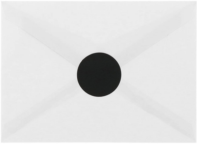 Black Medium 1 2/3 Inch Round Labels