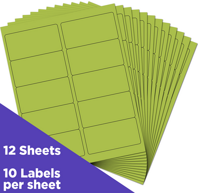 Ultra Lime Green 2 x 4 Address Labels