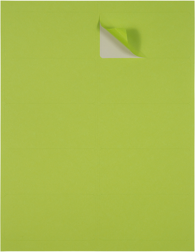 Ultra Lime Green 2 x 4 Address Labels