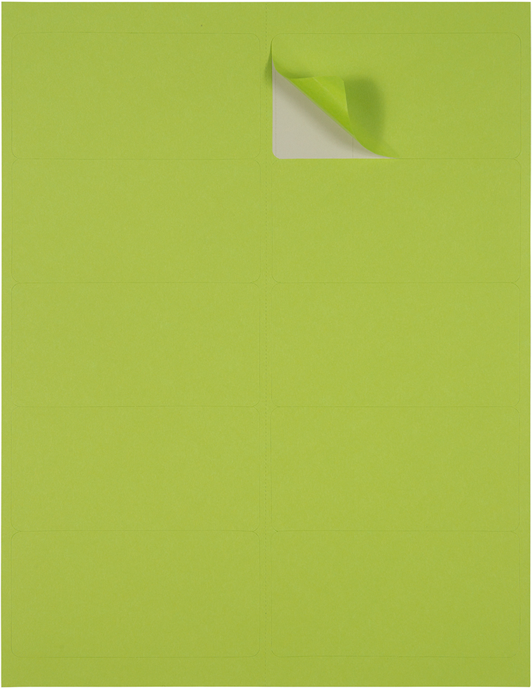 Ultra Lime Green 2 x 4 Address Labels
