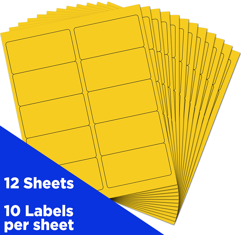 Yellow 2 x 4 Address Labels