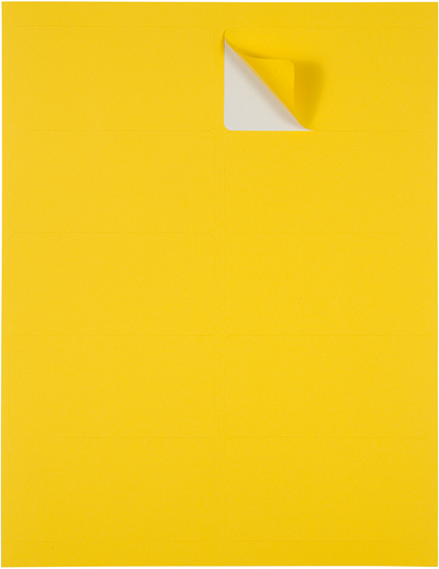 Yellow 2 x 4 Address Labels