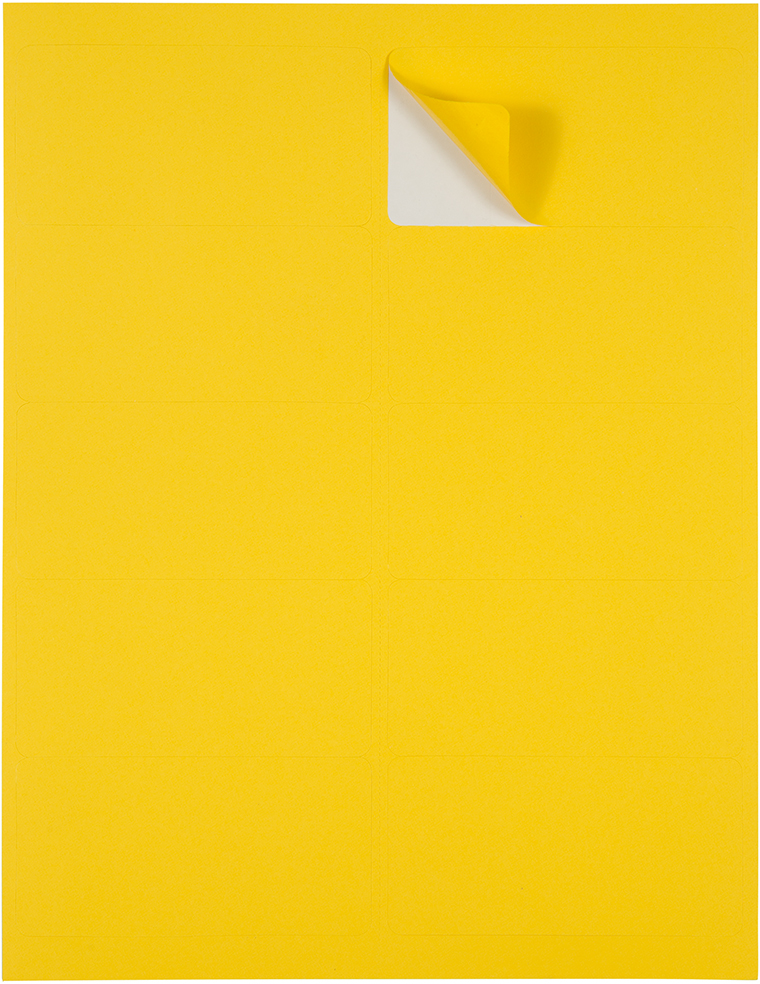Yellow 2 x 4 Address Labels