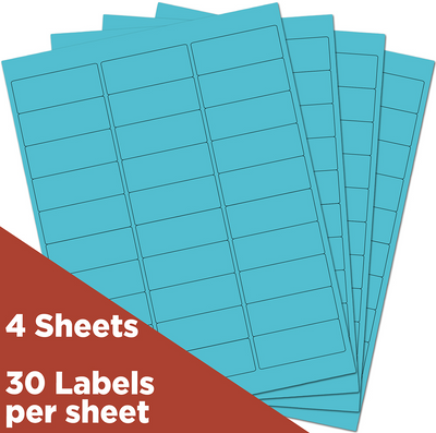 Blue 1 x 2 5/8 Return Address Labels