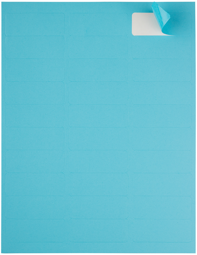 Blue 1 x 2 5/8 Return Address Labels
