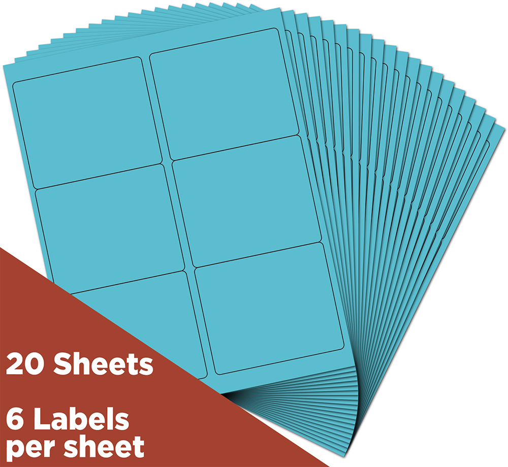 Blue 3 1/3 x 4 Shipping Labels