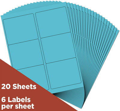 Blue 3 1/3 x 4 Shipping Labels