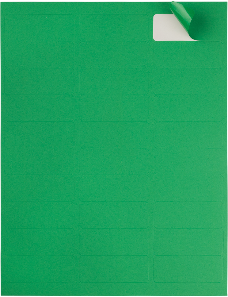 Green 1 x 2 5/8 Return Address Labels
