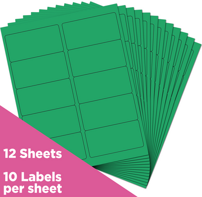 Green 2 x 4 Address Labels
