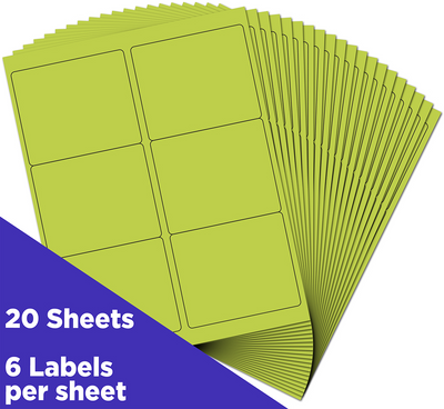 Ultra Lime 3 1/3 x 4 Shipping Labels