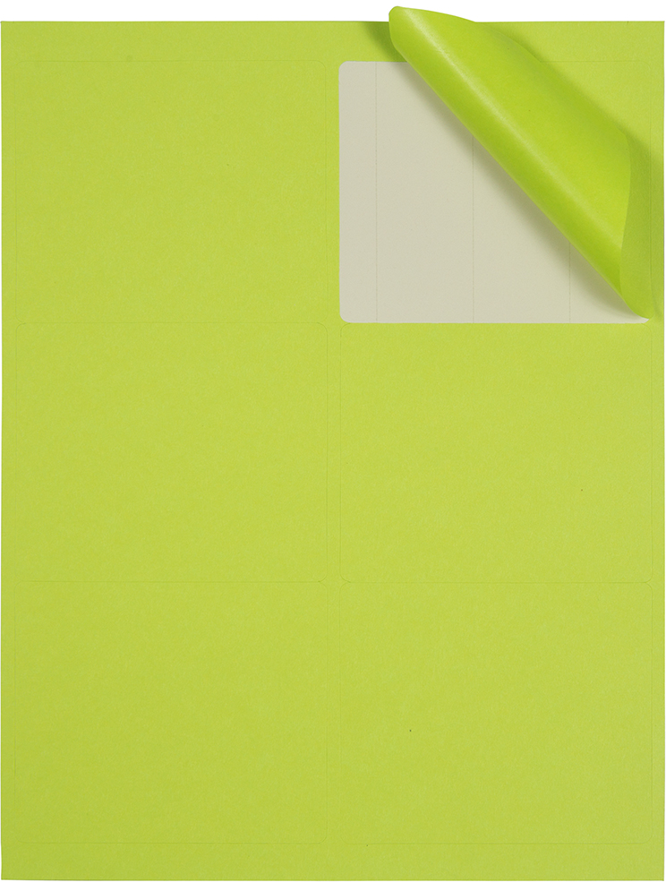 Ultra Lime 3 1/3 x 4 Shipping Labels