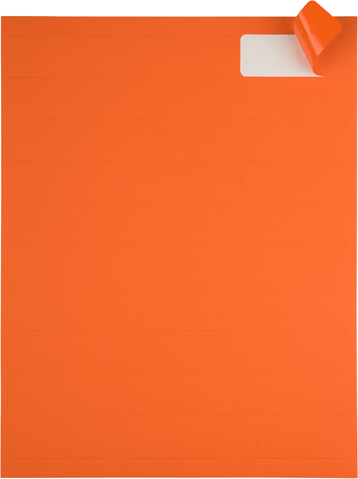 Orange 1 x 2 5/8 Return Address Labels