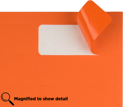 Orange 1 x 2 5/8 Return Address Labels
