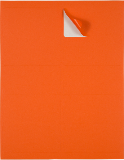 Orange 2 x 4 Address Labels