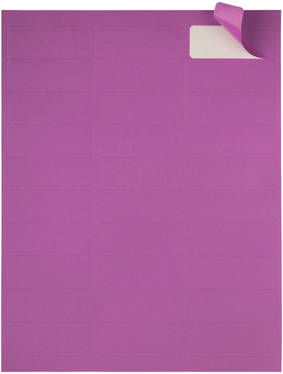 Violet Purple 1 x 2 5/8 Return Address Labels