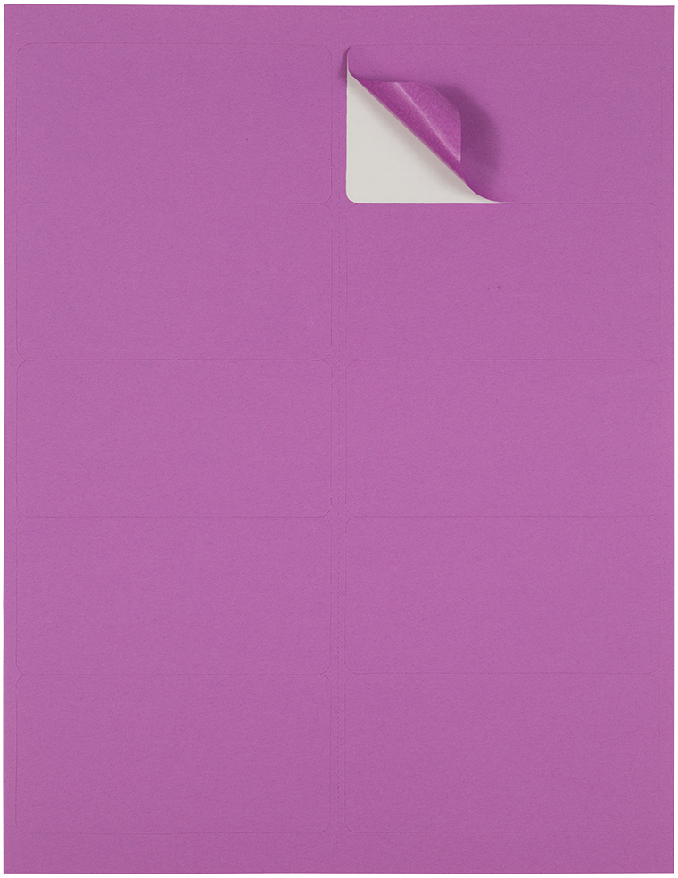 Violet Purple 2 x 4 Address Labels