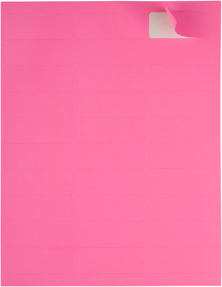 Ultra Pink 1 x 2 5/8 Return Address Labels