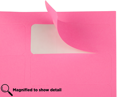 Ultra Pink 1 x 2 5/8 Return Address Labels