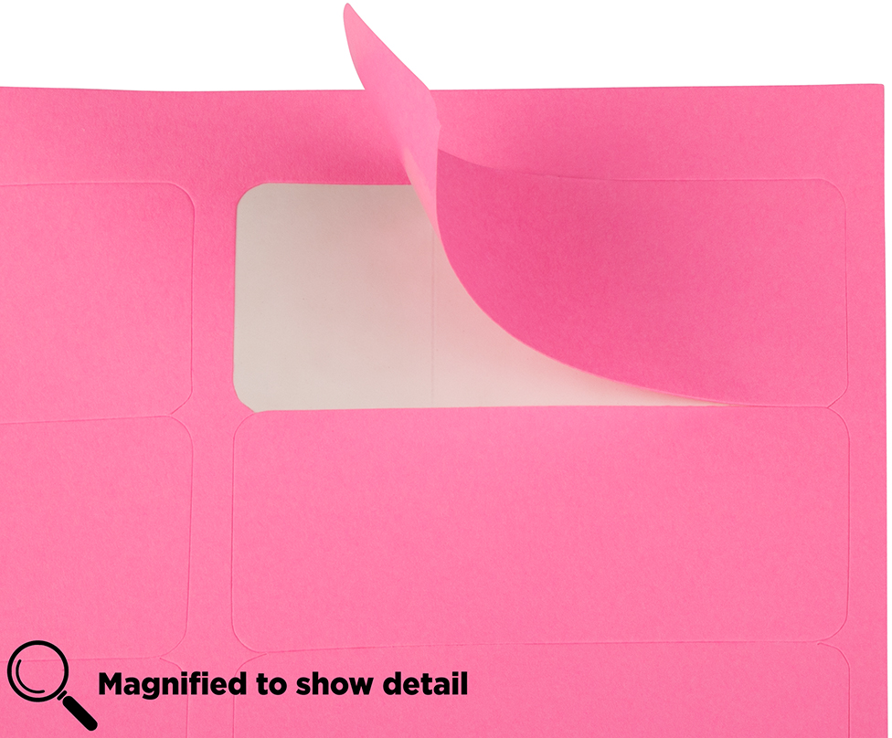 Ultra Pink 1 x 2 5/8 Return Address Labels