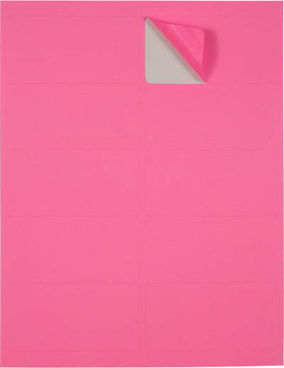 Ultra Pink 2 x 4 Address Labels