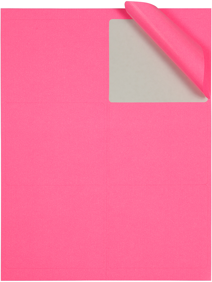 Ultra Pink 3 1/3 x 4 Shipping Labels