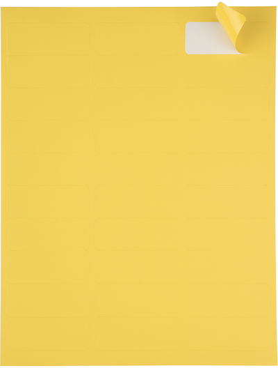Yellow 1 x 2 5/8 Return Address Labels